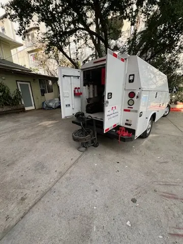 Magnet Plumbing service vehicle on-site for Water Heater Repair in Saddleback Ridge